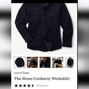 Men's courderoy navy shirt